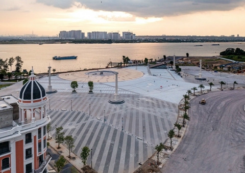 Gạch nghệ thuật ngoài trời Secoin tại Khu đô thị Aqua City - Đồng Nai